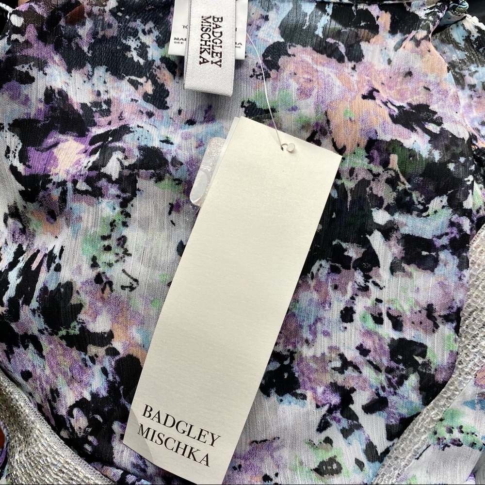 ๐HP๐NWT Badgley Mischka Abstract Blouson Coverup, S - Picture 12 of 15